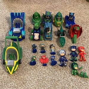 PJ mask action figure and vehicles lot